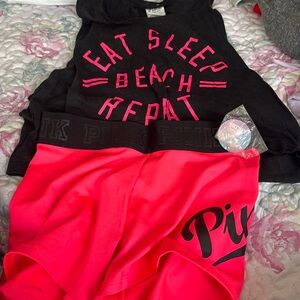 Victoria secret pink tank and shorts